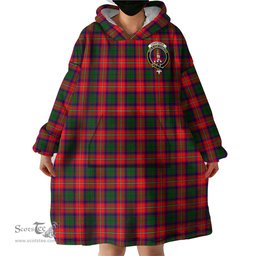 Scottish Charteris Clan Family Crest Tartan Snuggie Hoodie Plaid Wearable Blanket Hoodie