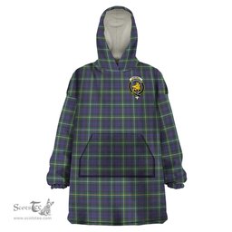 Scottish Campbell Argyll Modern Clan Family Crest Tartan Snuggie Hoodie Plaid Wearable Blanket Hoodie