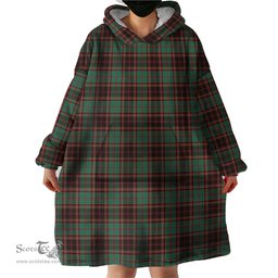 Scottish Buchan Ancient Clan Tartan Snuggie Hoodie Plaid Wearable Blanket Hoodie