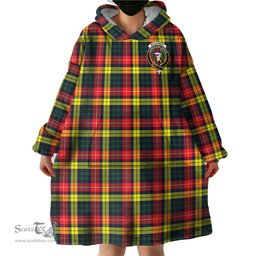 Scottish Buchanan Modern Clan Family Crest Tartan Snuggie Hoodie Plaid Wearable Blanket Hoodie