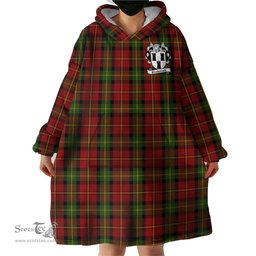 Scottish Blackstock Red Dress Clan Family Crest Tartan Snuggie Hoodie Plaid Wearable Blanket Hoodie