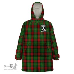 Scottish Blackstock Hunting Clan Family Crest Tartan Snuggie Hoodie Plaid Wearable Blanket Hoodie