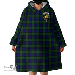 Scottish Campbell Modern Clan Family Crest Tartan Snuggie Hoodie Plaid Wearable Blanket Hoodie