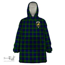 Scottish Campbell Modern Clan Family Crest Tartan Snuggie Hoodie Plaid Wearable Blanket Hoodie