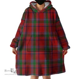 Scottish Birral Burrell Clan Tartan Snuggie Hoodie Plaid Wearable Blanket Hoodie