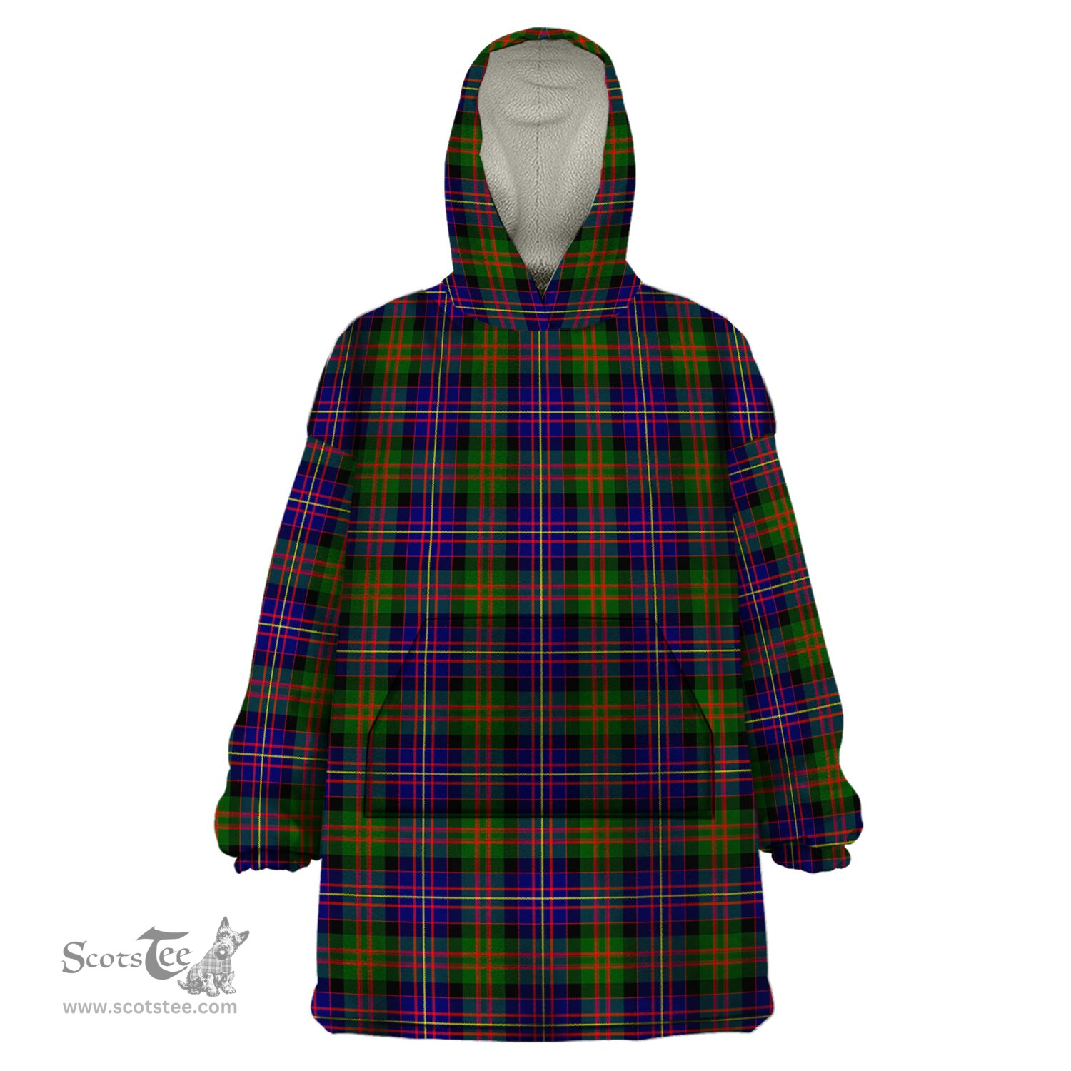 Scottish Cameron of Erracht Modern Clan Tartan Snuggie Hoodie Plaid Wearable Blanket Hoodie