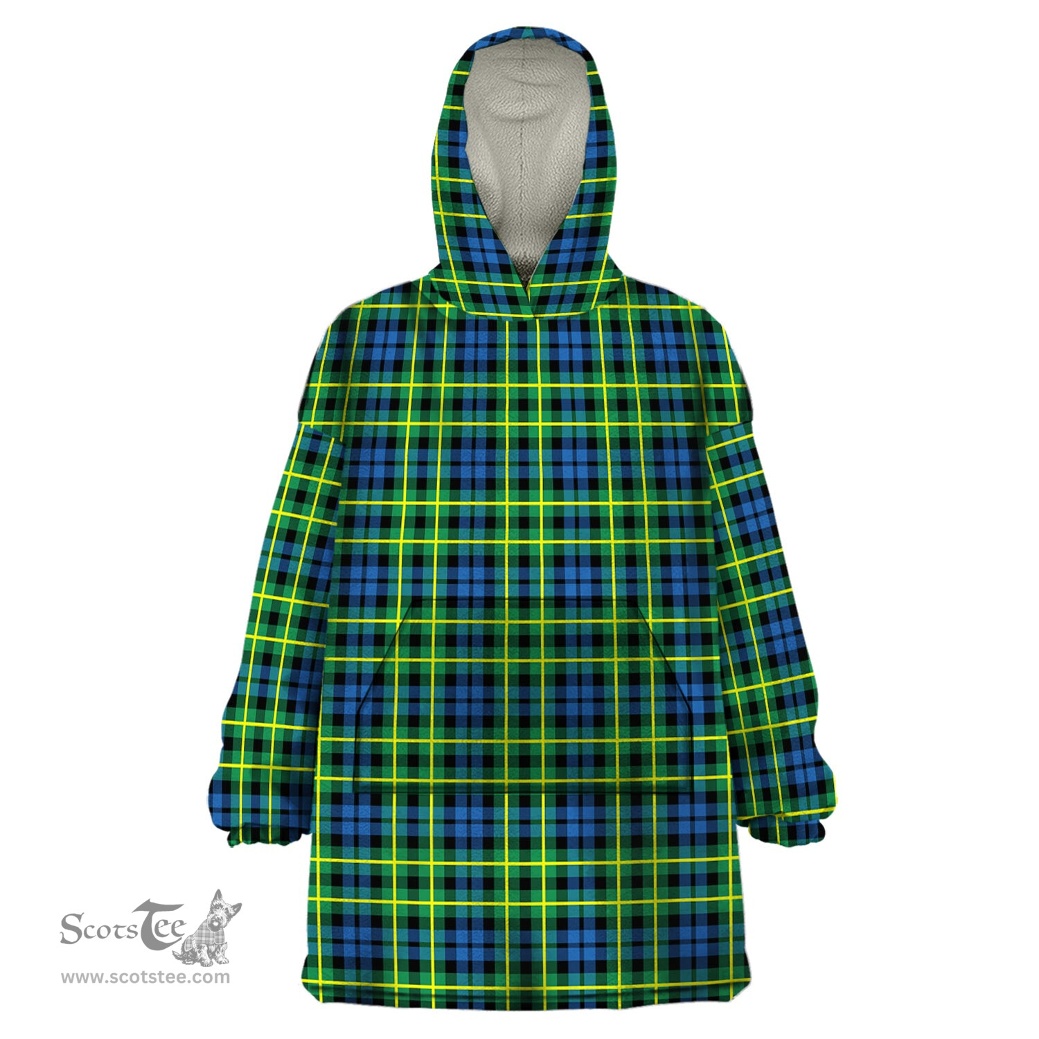 Scottish Campbell of Breadalbane Ancient Clan Tartan Snuggie Hoodie Plaid Wearable Blanket Hoodie