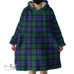 Scottish Black Watch Modern of Canada Clan Tartan Snuggie Hoodie Plaid Wearable Blanket Hoodie