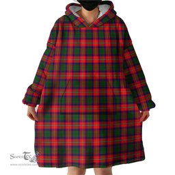 Scottish Charteris Clan Tartan Snuggie Hoodie Plaid Wearable Blanket Hoodie