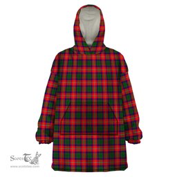Scottish Charteris Clan Tartan Snuggie Hoodie Plaid Wearable Blanket Hoodie