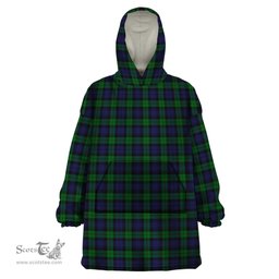 Scottish Black Watch of Canada Clan Tartan Snuggie Hoodie Plaid Wearable Blanket Hoodie