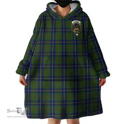 Scottish Cameron of Lochiel Hunting Clan Family Crest Tartan Snuggie Hoodie Plaid Wearable Blanket Hoodie