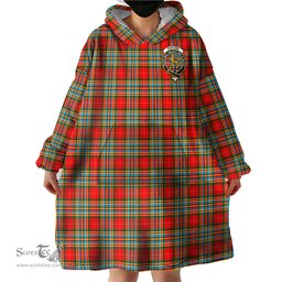 Scottish Chattan Clan Family Crest Tartan Snuggie Hoodie Plaid Wearable Blanket Hoodie