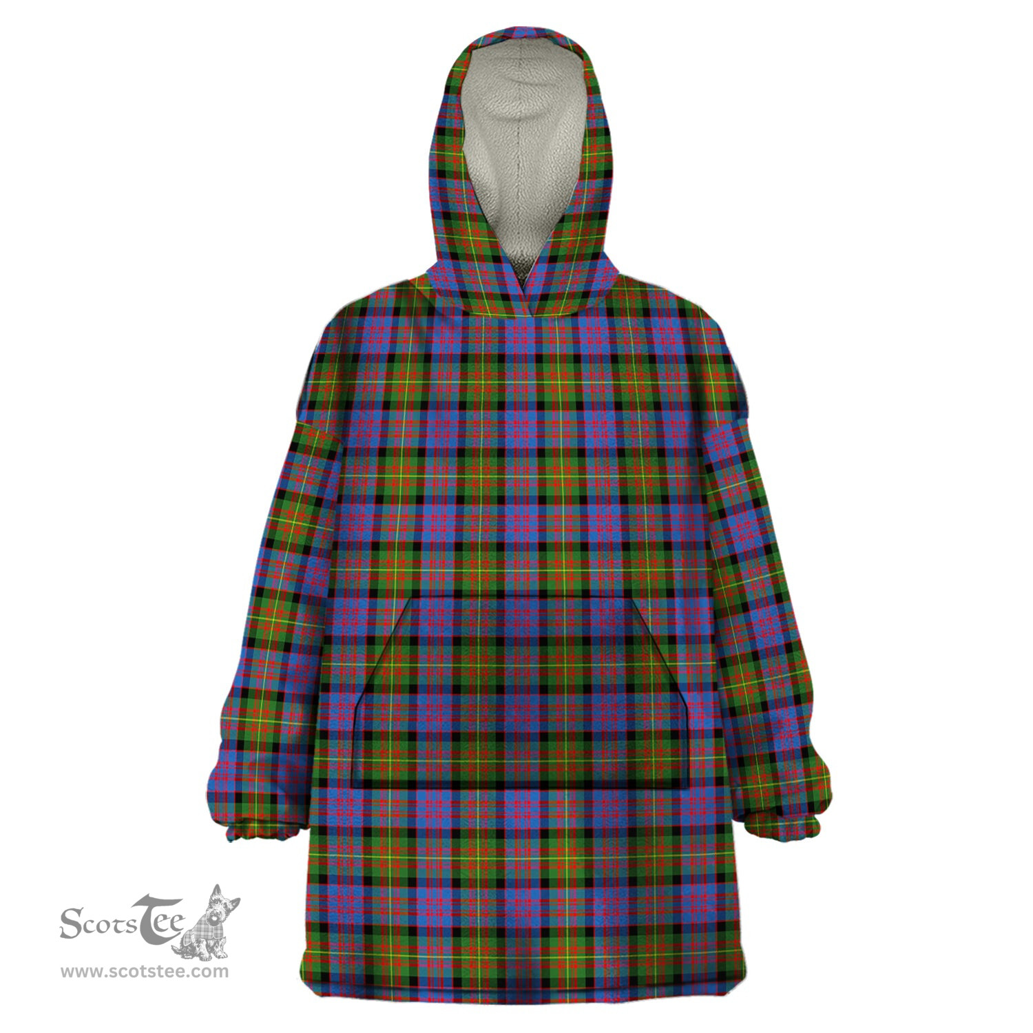 Scottish Carnegie Ancient Clan Tartan Snuggie Hoodie Plaid Wearable Blanket Hoodie