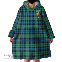Scottish Campbell Ancient #01 Clan Family Crest Tartan Snuggie Hoodie Plaid Wearable Blanket Hoodie