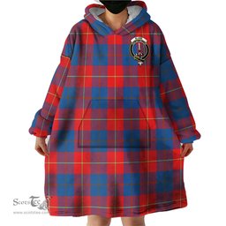 Scottish Blane Clan Family Crest Tartan Snuggie Hoodie Plaid Wearable Blanket Hoodie