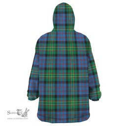Scottish Bowie Ancient Clan Tartan Snuggie Hoodie Plaid Wearable Blanket Hoodie