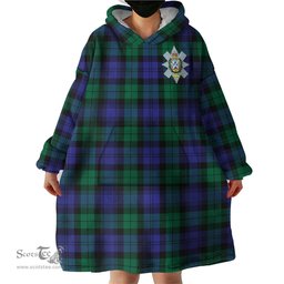 Scottish Black Watch Modern Clan Family Crest Tartan Snuggie Hoodie Plaid Wearable Blanket Hoodie