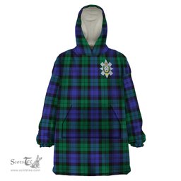 Scottish Black Watch Modern Clan Family Crest Tartan Snuggie Hoodie Plaid Wearable Blanket Hoodie