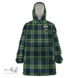 Scottish Blyth Clan Family Crest Tartan Snuggie Hoodie Plaid Wearable Blanket Hoodie