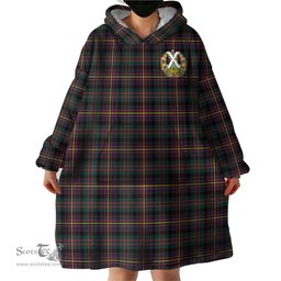Scottish Cameron Highlanders of Ottawa Clan Family Crest Tartan Snuggie Hoodie Plaid Wearable Blanket Hoodie