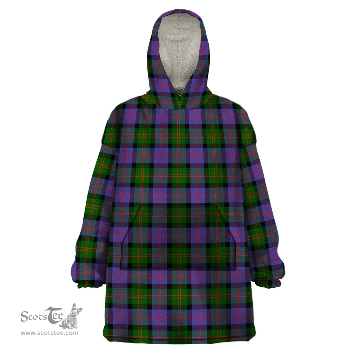 Scottish Blair Modern Clan Tartan Snuggie Hoodie Plaid Wearable Blanket Hoodie