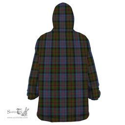 Scottish Bowie Black Clan Tartan Snuggie Hoodie Plaid Wearable Blanket Hoodie