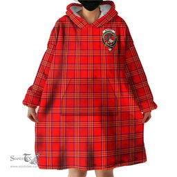 Scottish Burnett Modern Clan Family Crest Tartan Snuggie Hoodie Plaid Wearable Blanket Hoodie