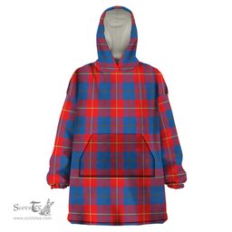 Scottish Blane Clan Tartan Snuggie Hoodie Plaid Wearable Blanket Hoodie