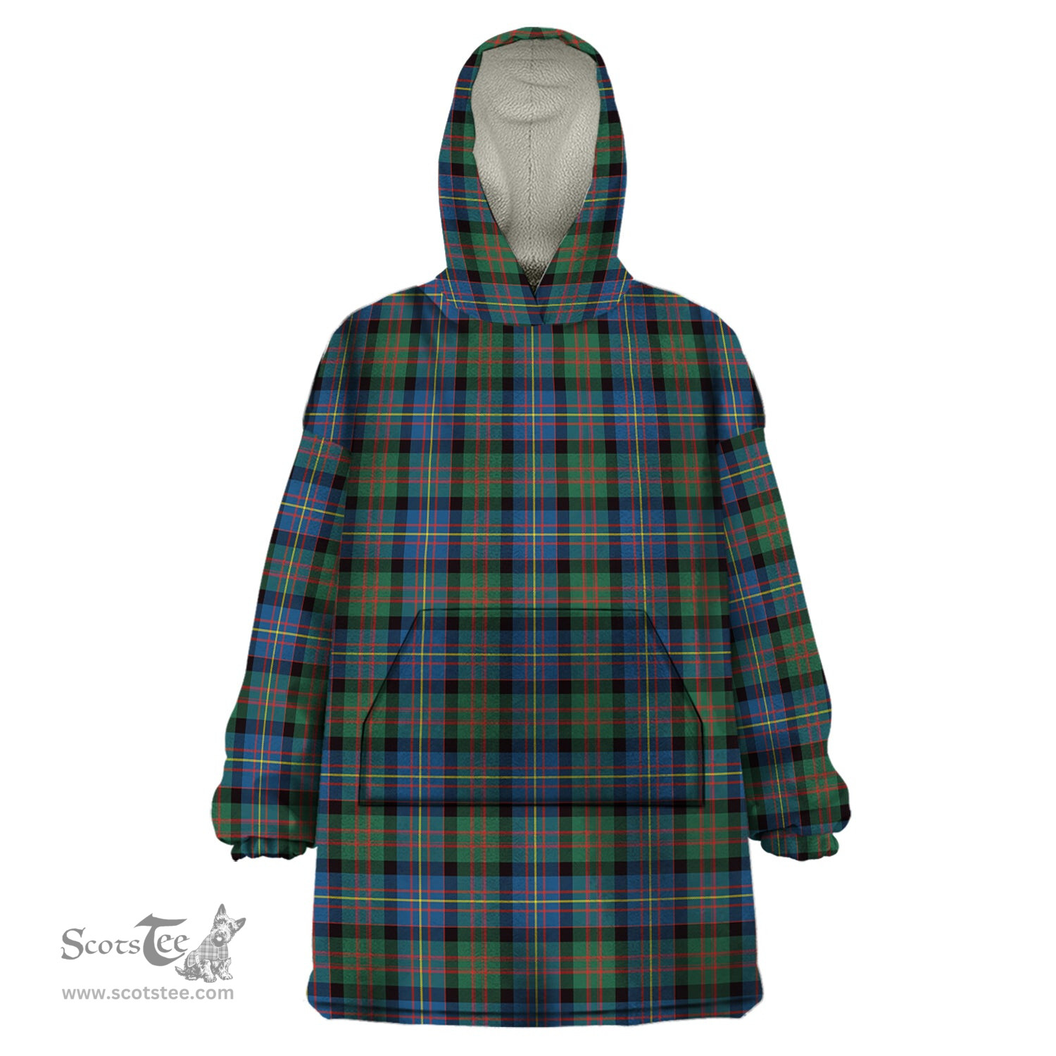 Scottish Cameron of Erracht Ancient Clan Tartan Snuggie Hoodie Plaid Wearable Blanket Hoodie