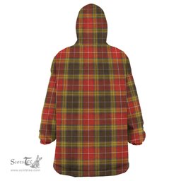 Scottish Buchanan Old Set Weathered Clan Family Crest Tartan Snuggie Hoodie Plaid Wearable Blanket Hoodie