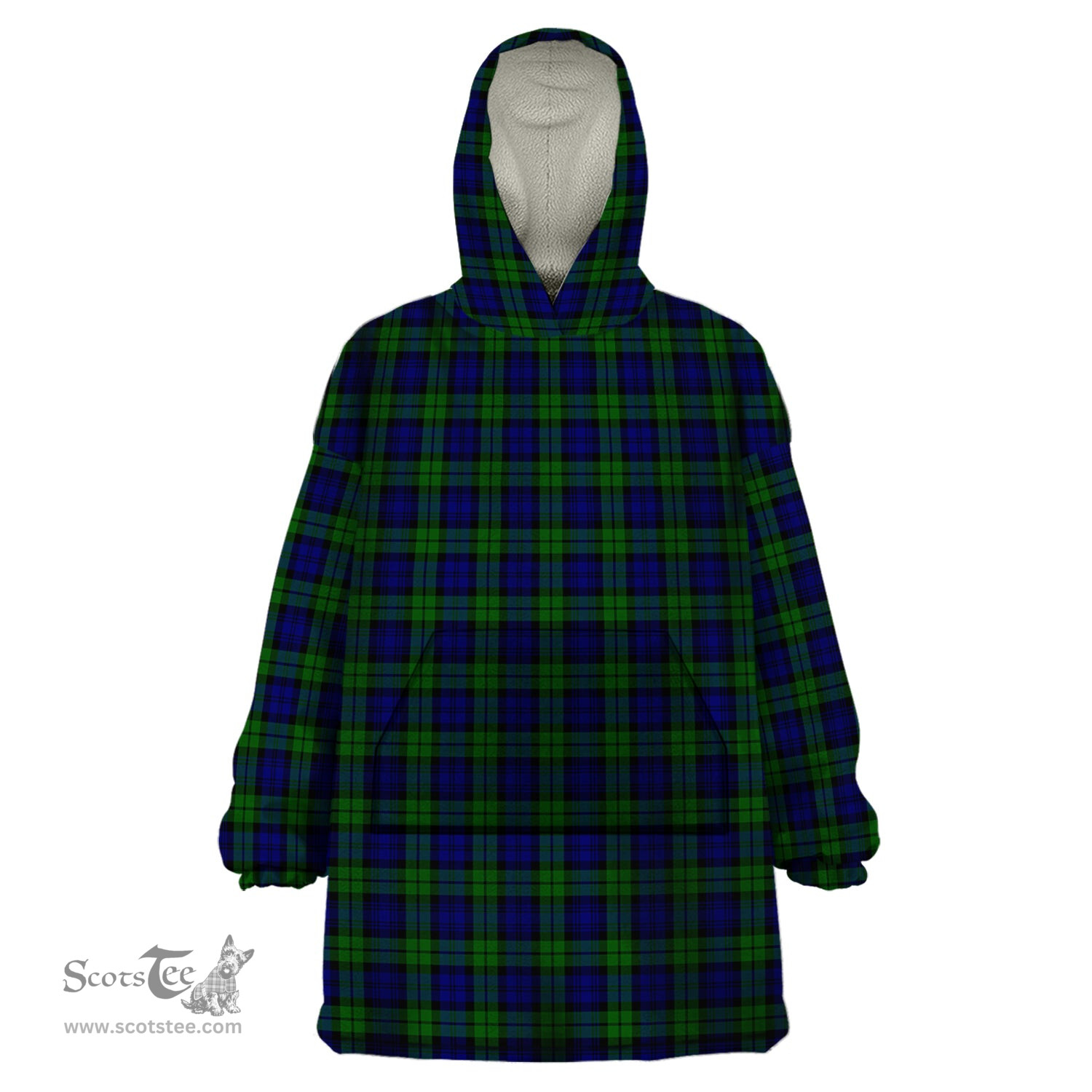 Scottish Campbell Modern Clan Tartan Snuggie Hoodie Plaid Wearable Blanket Hoodie