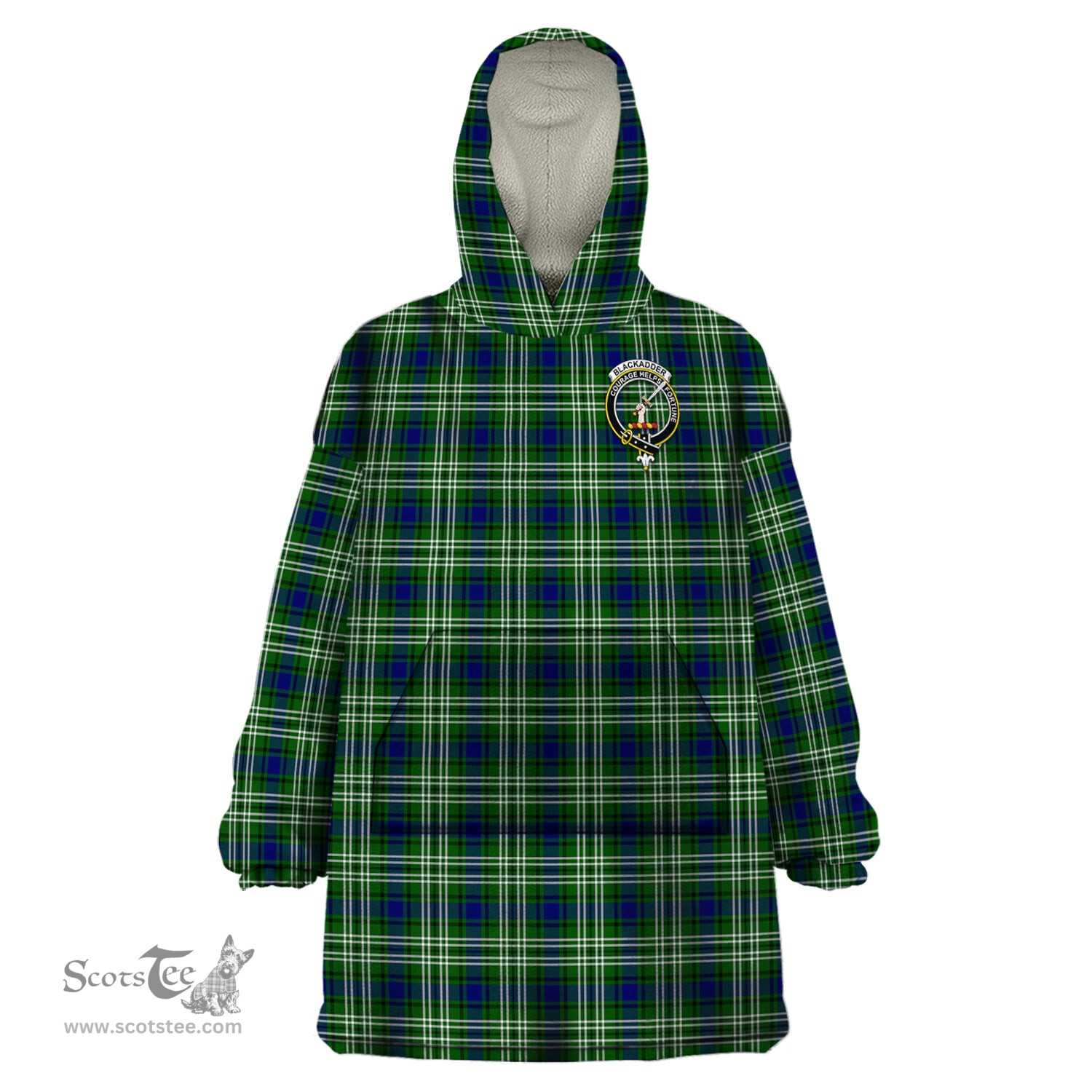 Scottish Blackadder Clan Family Crest Tartan Snuggie Hoodie Plaid Wearable Blanket Hoodie
