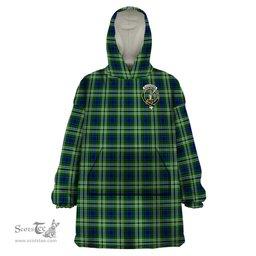 Scottish Blackadder Clan Family Crest Tartan Snuggie Hoodie Plaid Wearable Blanket Hoodie