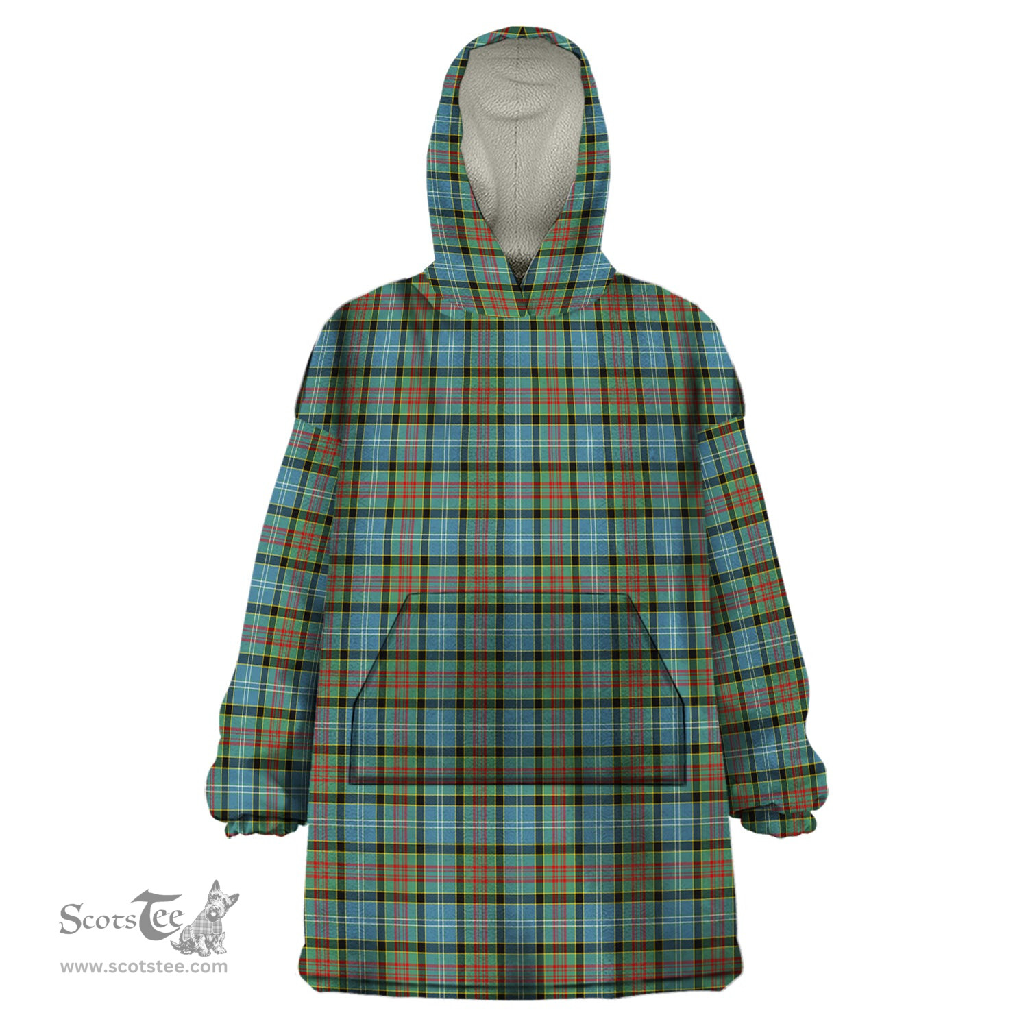 Scottish Brisbane modern Clan Tartan Snuggie Hoodie Plaid Wearable Blanket Hoodie