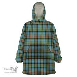 Scottish Brisbane modern Clan Tartan Snuggie Hoodie Plaid Wearable Blanket Hoodie