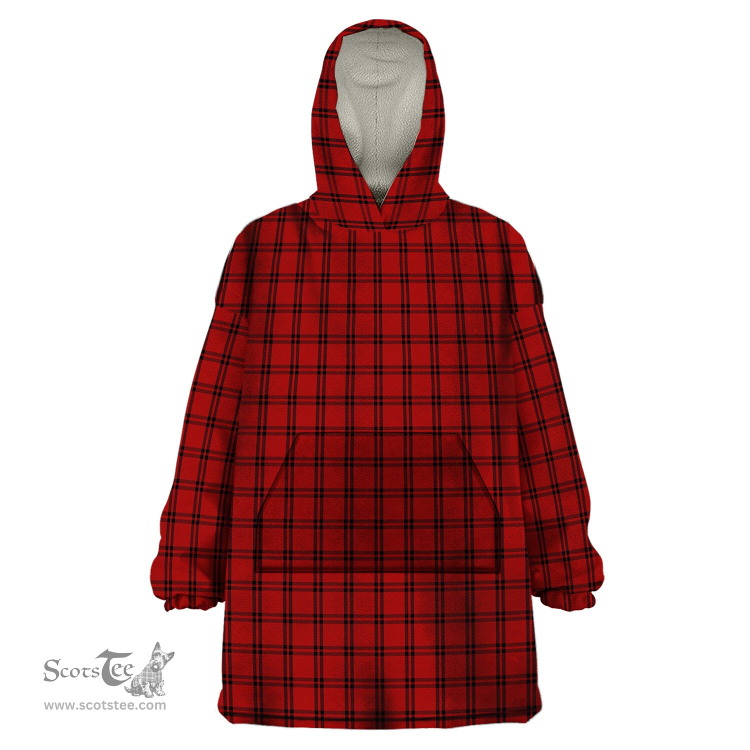 Scottish Buie Clan Tartan Snuggie Hoodie Plaid Wearable Blanket Hoodie