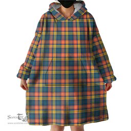 Scottish Buchanan Ancient Clan Tartan Snuggie Hoodie Plaid Wearable Blanket Hoodie