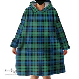 Scottish Campbell Ancient 01 Clan Tartan Snuggie Hoodie Plaid Wearable Blanket Hoodie