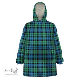 Scottish Campbell Ancient 01 Clan Tartan Snuggie Hoodie Plaid Wearable Blanket Hoodie