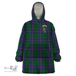 Scottish Carmichael Clan Family Crest Tartan Snuggie Hoodie Plaid Wearable Blanket Hoodie