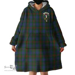Scottish Buchanan Hunting Clan Family Crest Tartan Snuggie Hoodie Plaid Wearable Blanket Hoodie