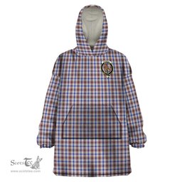Scottish Boswell Clan Family Crest Tartan Snuggie Hoodie Plaid Wearable Blanket Hoodie