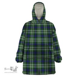 Scottish Blyth Clan Tartan Snuggie Hoodie Plaid Wearable Blanket Hoodie