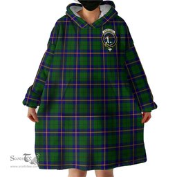 Scottish Carmichael Modern Clan Family Crest Tartan Snuggie Hoodie Plaid Wearable Blanket Hoodie
