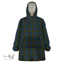 Scottish Buchanan Hunting Clan Tartan Snuggie Hoodie Plaid Wearable Blanket Hoodie