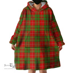 Scottish Burnett Ancient Clan Tartan Snuggie Hoodie Plaid Wearable Blanket Hoodie