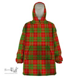 Scottish Burnett Ancient Clan Tartan Snuggie Hoodie Plaid Wearable Blanket Hoodie