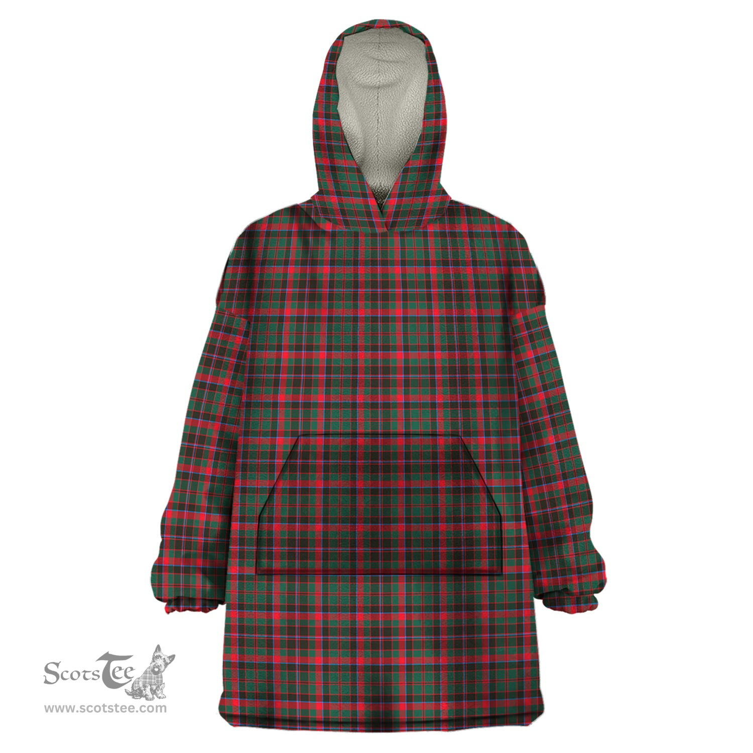 Scottish Cumming Hunting Modern Clan Tartan Snuggie Hoodie Plaid Wearable Blanket Hoodie