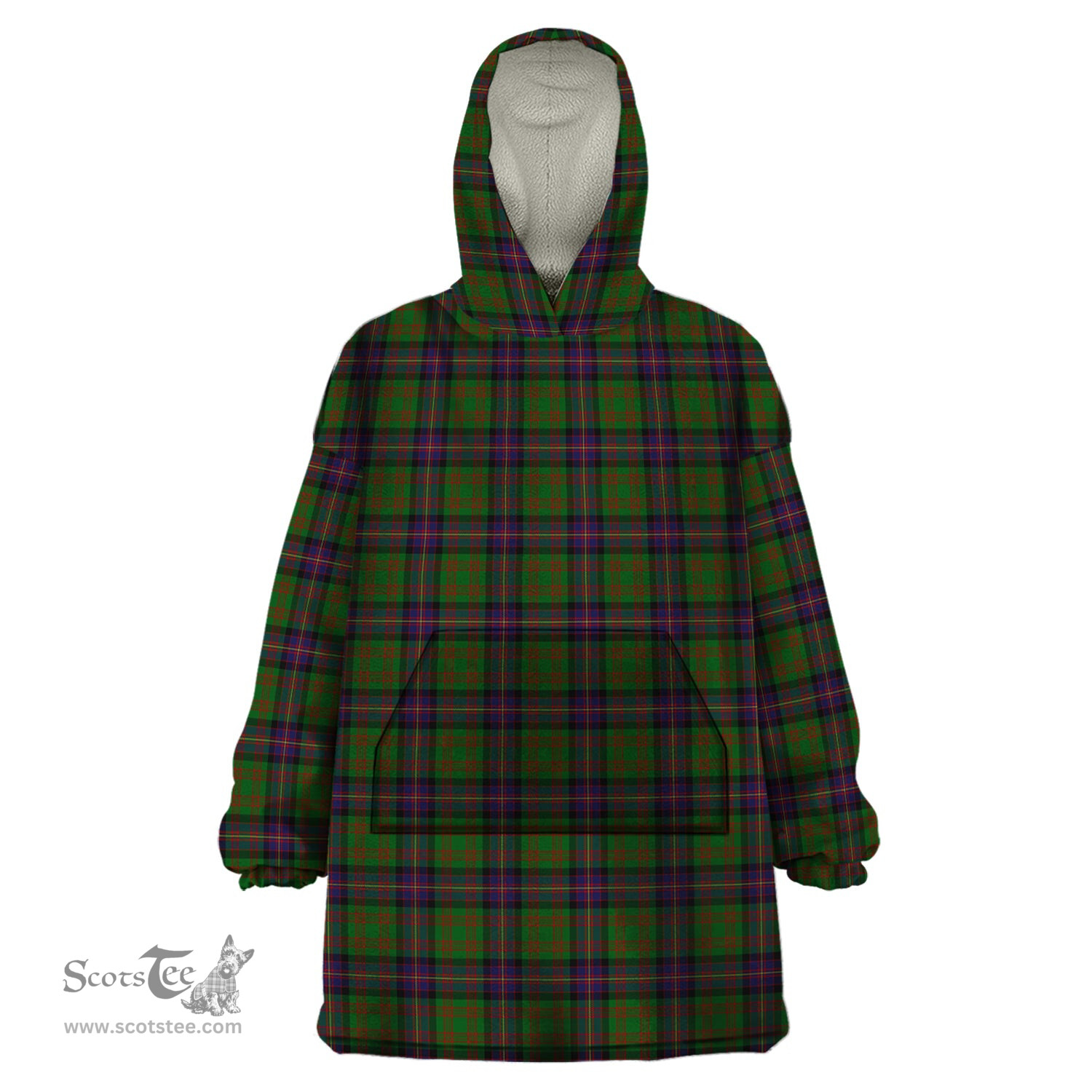 Scottish Cochrane Clan Tartan Snuggie Hoodie Plaid Wearable Blanket Hoodie